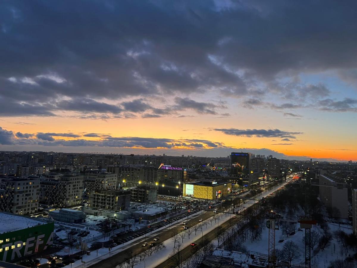 Apartament Skyscrapper Z Widokiem Na Panorame Warszawy Varsóvia Exterior foto
